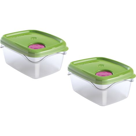 Lot de 2 boîtes de conservation "Freska" 0,5L - Coloris aléatoire - 12 x 12 cm - Livraison gratuite (1/5)