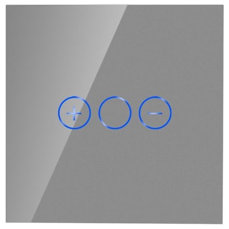 Interrupteur tactile variateur en verre LUXION, protocole Zigbee, gris, LX-ZT-D101G-GY (1/5)