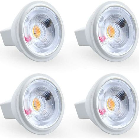 3W MR11 GU4 LED Bulb Warm White 3000K AC/DC 12V Equivalent to 35W Halogen Bulb Perfect for home, office, store, supermarket, bars, cafe, exhibition, hotel, restaurant, etc (4pcs) [Energy Class F] (1/5)