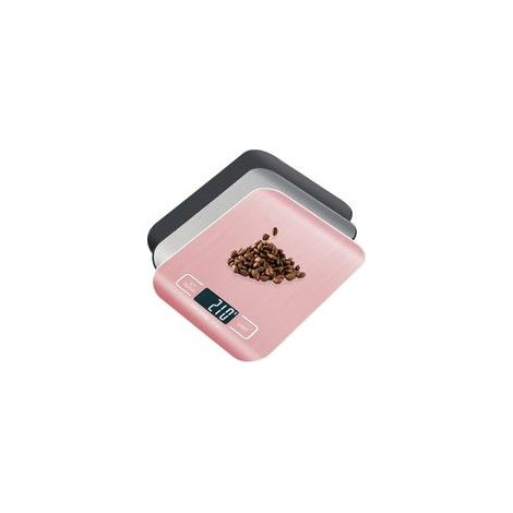 (5kg) Balance de cuisine 5kg/1g avec écran LCD rétroéclairé et fonction tare, multifonction en acier inoxydable, adaptée aux aliments/cuisine/four/pesée (1/5)