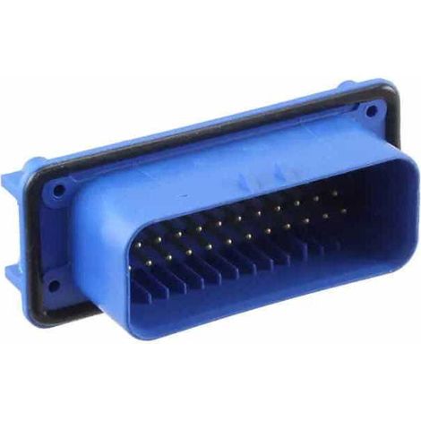 Connettore AmpSeal femmina 35 vie blu da circuito stampato 90°