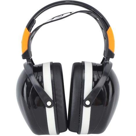Noise Reduction Earmuffs Foldable Lightweight Hearing Protection Safety Over-the-Head Earmuffs for Garden Shooting Mowing Black White