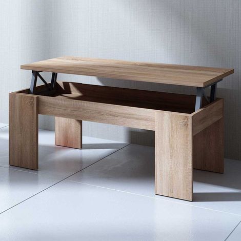 Table basse Ramos avec plateau relevable - chêne (1/5)