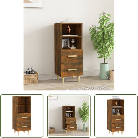 Maison Exclusive Sideboard Räuchereiche 34,5x34x90 cm (1/5)
