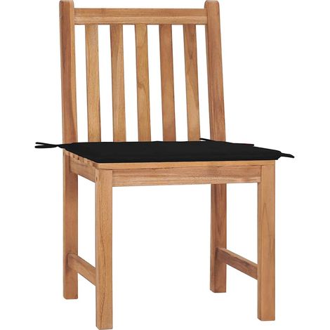 Maison Exclusive - Gartenstühle 2 Stk. mit Kissen Massivholz Teak (1/5)
