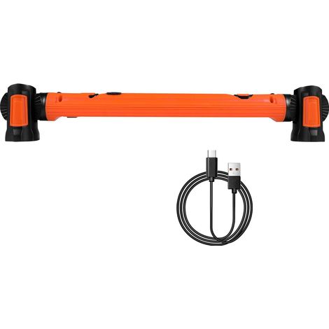 Lampe de travail sous capot, 1250LM, batterie rechargeable 6000mAh, éclairage LED magnétique puissant, barre lumineuse portable sans fil pour mécanicien, réparation auto, inspection, garage, atelier,  (1/5)