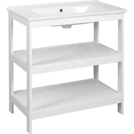 Aqualine Etide - Meuble lavabo 815x850x440 mm, blanc mat ET830 (1/5)