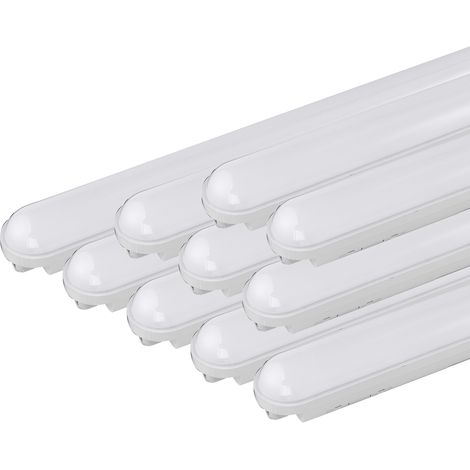 Lot de 10 Réglettes LED étanches 120cm 36W IP65 Interconnectable - Blanc froid 6000K (1/5)
