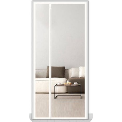 Moustiquaire magnétique pour porte - 110 x 220 cm - Anti-moustiques - Installation sans perçage - Convient aux cadres de porte en bois, fer, marbre, acier inoxydable, carrelage et autres - Moustiquair (1/5)