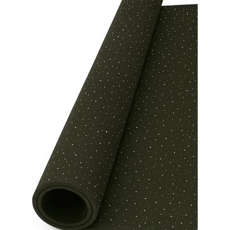 Esterilla Ejercicio de Caucho Moteado Blanco  Fitness  Gimnasios  SPORT PREMIUM  Base Negra  Ancho 1,25m (1/5)