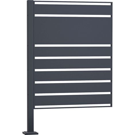 Wiltec Elemento modular antracita acero ocultar contenedores de basura valla elemento de extensión