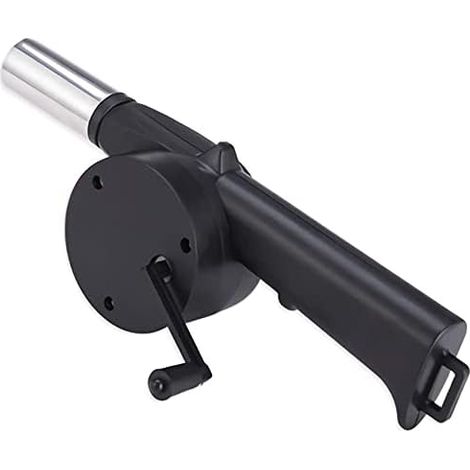 Mini souffleur d'air Manuel Portable 9.6in / 24.5cm Soufflet Manuel à manivelle pour Barbecue feu Soufflet Cuisine extérieure Pique-Nique Camping (1/5)