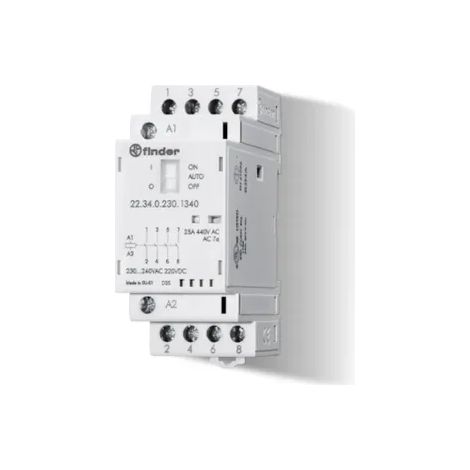 FINDER 223400244320 - Contattore Modulare standard 25a 4 contatti