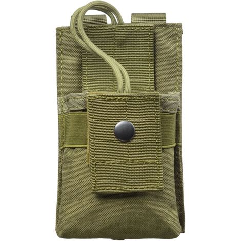 Étui pour talkie-walkie Outdoor Tactics avec clip de suspension (vert armée) (1/5)