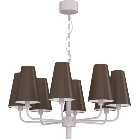 Lustre moderne cachemire-brun à chaîne 8xE14 15W Tortola Luminex (1/2)
