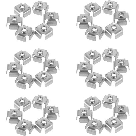 50 inserts filetés métalliques pour tubes carrés, petits écrous (1/5)