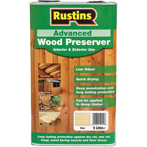 Rustins Advanced Wood Preserver Clear 5 litre (1/3)