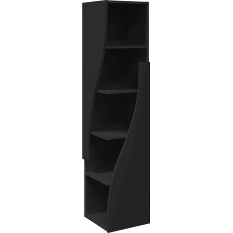 Eckschrank Schwarz 32x32x140cm Holzwerkstoff vidaXL