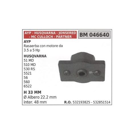 Supporto mozzo portalama rasaerba tagliaerba 3.5 a 5HP AYP 046640