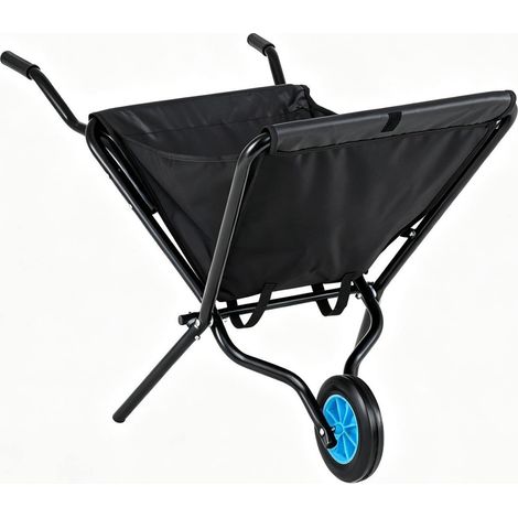 Foldable Garden Wheelbarrow, 40kg Capacity, Non-Slip Handle