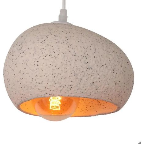Suspension Luminaire Industriel Vintage,E27 Lustre Abat-jour en Peinture de Pierre Lampe de Plafond Rétro pour Salon Chambre (1/5)
