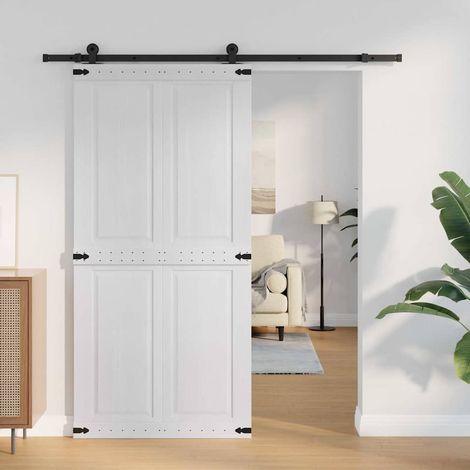 vidaXL Porte de grange Corona 100 x 210 cm Bois de pin massif