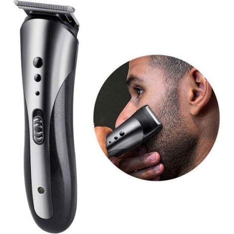 Tondeuse Cheveux 16x4.5cm 3 en 1 Tondeuse Barbe Corps Sans Fil Lame Précision Coiffeur à Domicile Coupe Rasage noir (1/4)