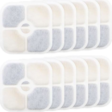 12pcs Filtres de Fontaine pour Animaux de Compagnie Remplacement Compatible avec Catit PIXI 43717 Fontaine à Eau pour Chat Filtres (1/3)