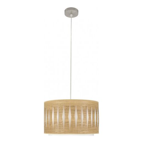 Pendelleuchte alexandra 1xe27 nickel/helles holz regx30x30 cm