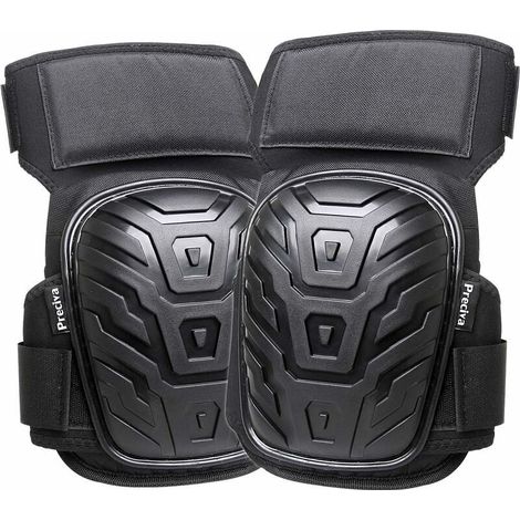 Professional Knee Pads, Heavy Duty Knee Pads with Foam Padding and Comfortable Gel Cushions and Adjustable Straps for Work, Gardening and Construction (Black)