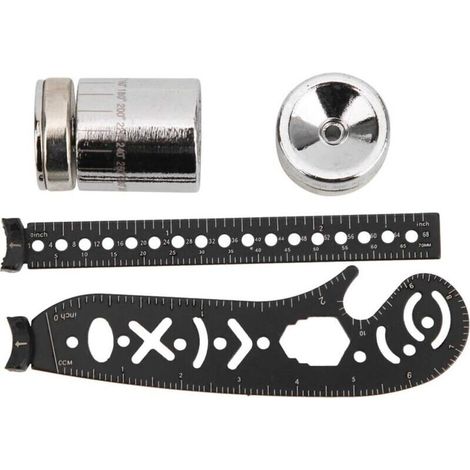 Outil de Règle de Dessin, Outil de Règle de Dessin Multifonctionnel en Fer Noir Règle de Boussole Peinture Innovante Mesure de Boussole Magnétique