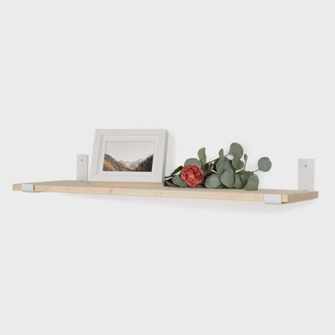 Escuadra para Estante  Estilo Decorativo  Fabricado en Acero  Acabado en Blanco Poro  Medidas 40103254 mm  Sistema de Fijación Atornillado  1 Unidad -