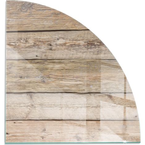Plaque pare-feu en verre trempé pour cheminée protection du sol contre la chaleur Texture de planches de bois 1/4 100x100 cm (1/5)
