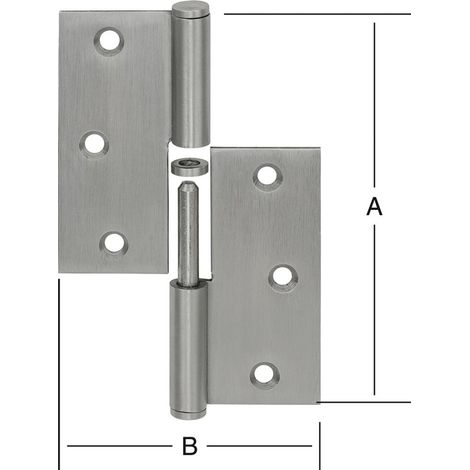 Vormann Türscharnier 90 x 90 mm lks. RF (1/2)