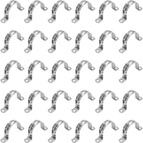 Collier de serrage en U en acier inoxydable, collier de serrage demi-rond pour tuyau d'air/eau, raccords pour tuyaux d'eau - 50 mm (1/5)