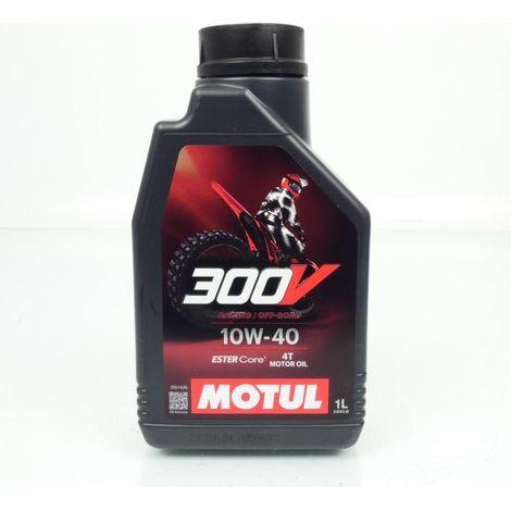Lubrifiant huile Motul 300V Off Road Racing 10W40 bidon 1L pour (1/2)