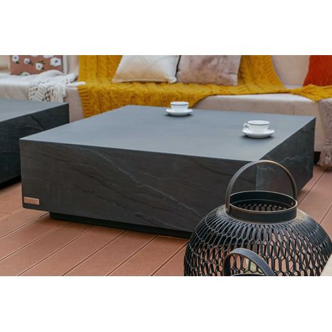 COLORADO Table basse en béton robuste fait main 101.6 x 101.6 x 35.6 cm (1/4)