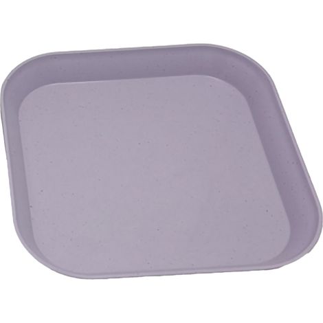 1 assiette plate carrée, en paille de blé et PP, violette, 14,5 cm, pour fruits et sauces (1/5)