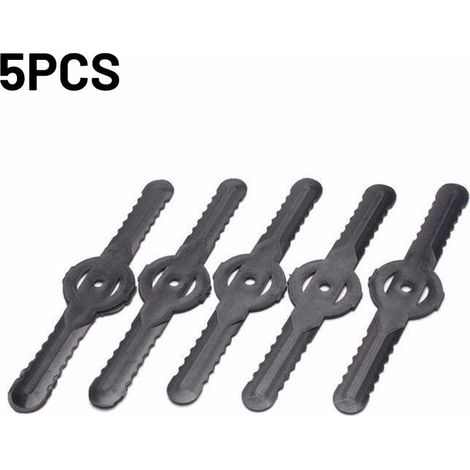Lame De Tete De Coupe - 139 Mm - Pour Taille-Herbe Et Tondeuse A Gazon - Plastique Noir - 5 Unites (1/5)