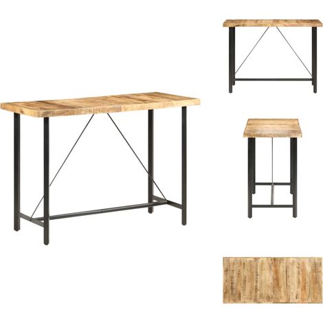 Bartisch 150x70x107 cm Raues Mangoholz - Esstisch - Bartisch - Stehtisch - Industrielook - Mangoholz Tisch (1/5)