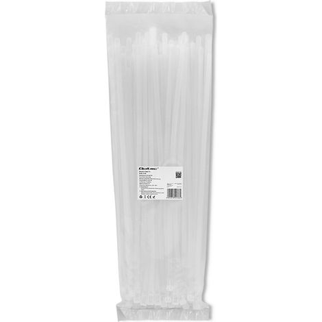 Fascette fermacavi riutilizzabili Qoltec 7,2400 mm Nylon66 UV Bianco (1/5)