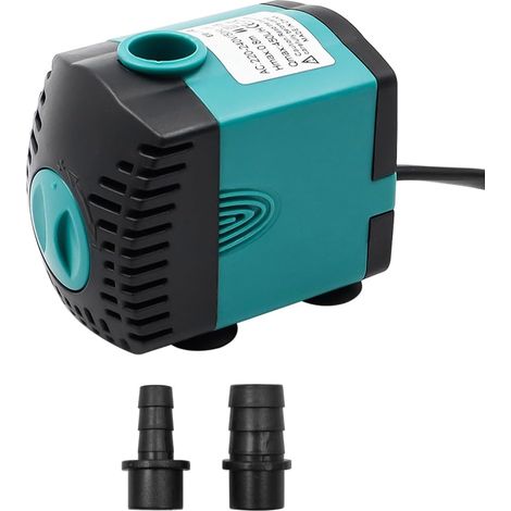 Mini pompe à eau submersible, pompe de fontaine pour fournitures hydroponiques, pompe d'aquarium (450L/H, 6W) (1/5)