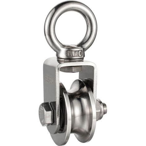 Pulley block for ropes made of 304 stainless steel, maximum load 500kg (1/5)