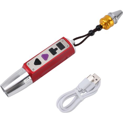 Ortviai Lampe d'identification pour pierres précieuses et bijoux – Torche LED portable rechargeable USB, 4 sources lumineuses (UV 365 nm, blanc, jaune, neutre) (1/5)