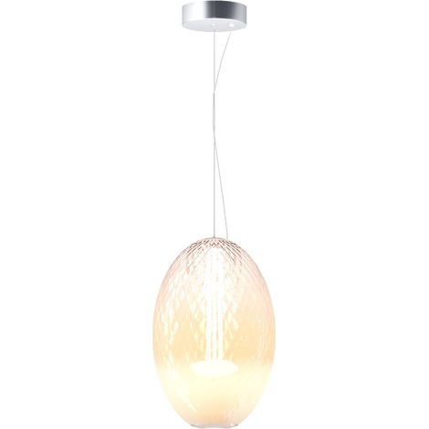 Maytoni Bruma Lampadario a sospensione moderno ovale a globo dimmerabile cromato 2700K 2500lm paralume bianco (1/5)