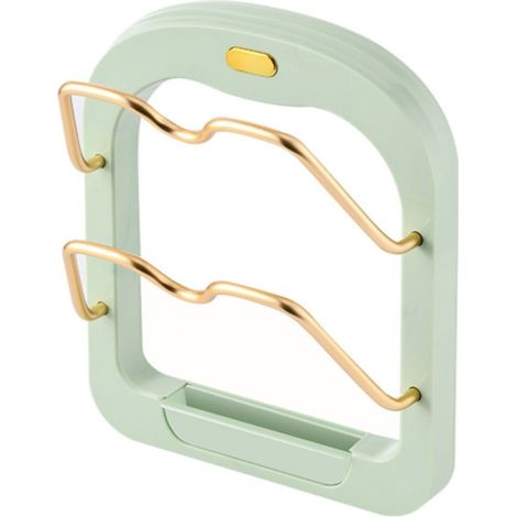Support Pour Couvercles De Casserole - En Plastique - Fixation Par Ventouse Ou Sur Porte De Placard - Convient Aux Couvercles Standard - 1 Pièce (1/5)