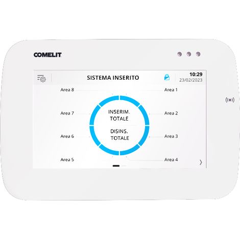Tastiera Touch di 5" Bianca per centrali Vedo con RFID Comelit VEDO5TPRW