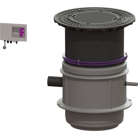 -Pumpstation Aquapump Medium Duo, GTF 1200, 800-1250 mm, Klasse B