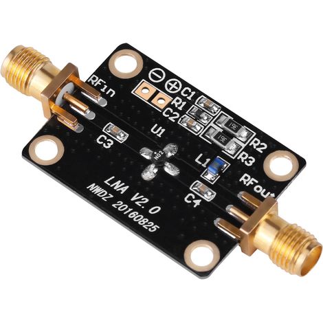 Amplificateur RF 50K-2G à large bande avec amplificateur à faible bruit (LNA) et gain de 31 dB à 0,5 GHz. (1/5)