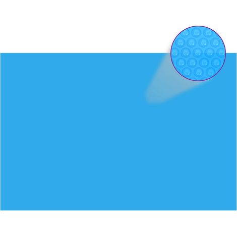 Couverture de piscine rectangulaire 600x400 cm PE Bleu - The Living Store (1/4)